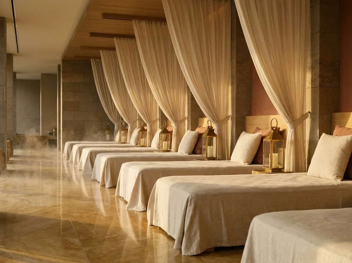 Relaxation beds · linen daybeds